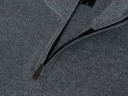 SWETER MĘSKI Z PÓŁGOLFEM - K6011 JASNOSZARY
