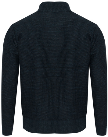 SWETER MĘSKI ROZPINANY - S8627 GRANATOWY