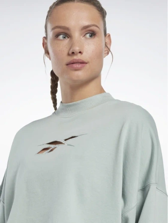 REEBOK - KRÓTKA BLUZA DAMSKA - S VECTOR KNIT CREW HM5770