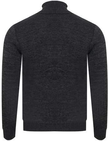 SWETER Z GOLFEM MĘSKI - S8516/CIEMNOSZARY