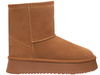 SKÓRZANE BOTKI DAMSKIE -  SOLO SOPRANI COUTURE - SCW421P09/01 TIR PLATFORM