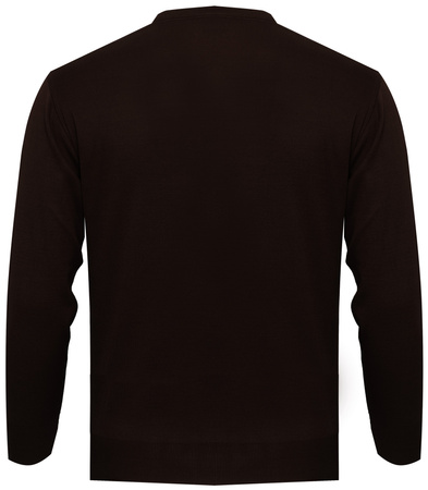 SWETER MĘSKI - V 3010 BRĄZOWY