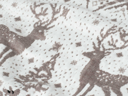 SWETER MĘSKI - 2310 BEŻOWY ŚWIĄTECZNY