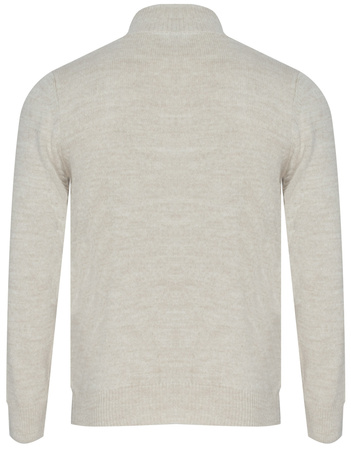 SWETER MĘSKI Z POŁGOLFEM - 8157 BEIGE