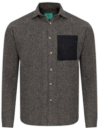 KOSZULA MĘSKA - BRĄZOWY