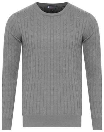 BARTEX - SWETER MĘSKI - WARKOCZ 1 SZARY