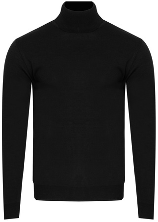 SELANTINO - SWETER MĘSKI Z GOLFEM - 1702 CZARNY