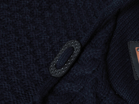 SWETER MĘSKI Z POŁGOLFEM - CJU 51251 152 GRANATOWY