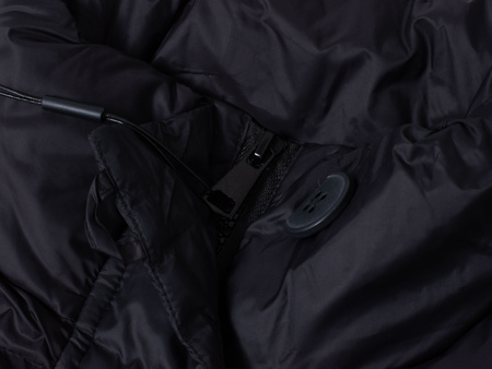 ROMEO GIGLI - KURTKA PUCHOWA DAMSKA Z WYSOKIM KOŁNIERZEM - 01W24 R05 / NERO