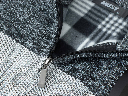 MUST PARKOUR - SWETER MĘSKI ROZPINANY - S8656 CIEMNOSZARY