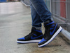 AIR JORDAN 1 MID "Black Hyper Royal" 554724-068