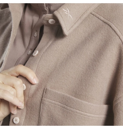 REEBOK - BLUZA DAMSKA CROP-TOP ROZPINANA - CL WDE FLEECE LAYER HS0388